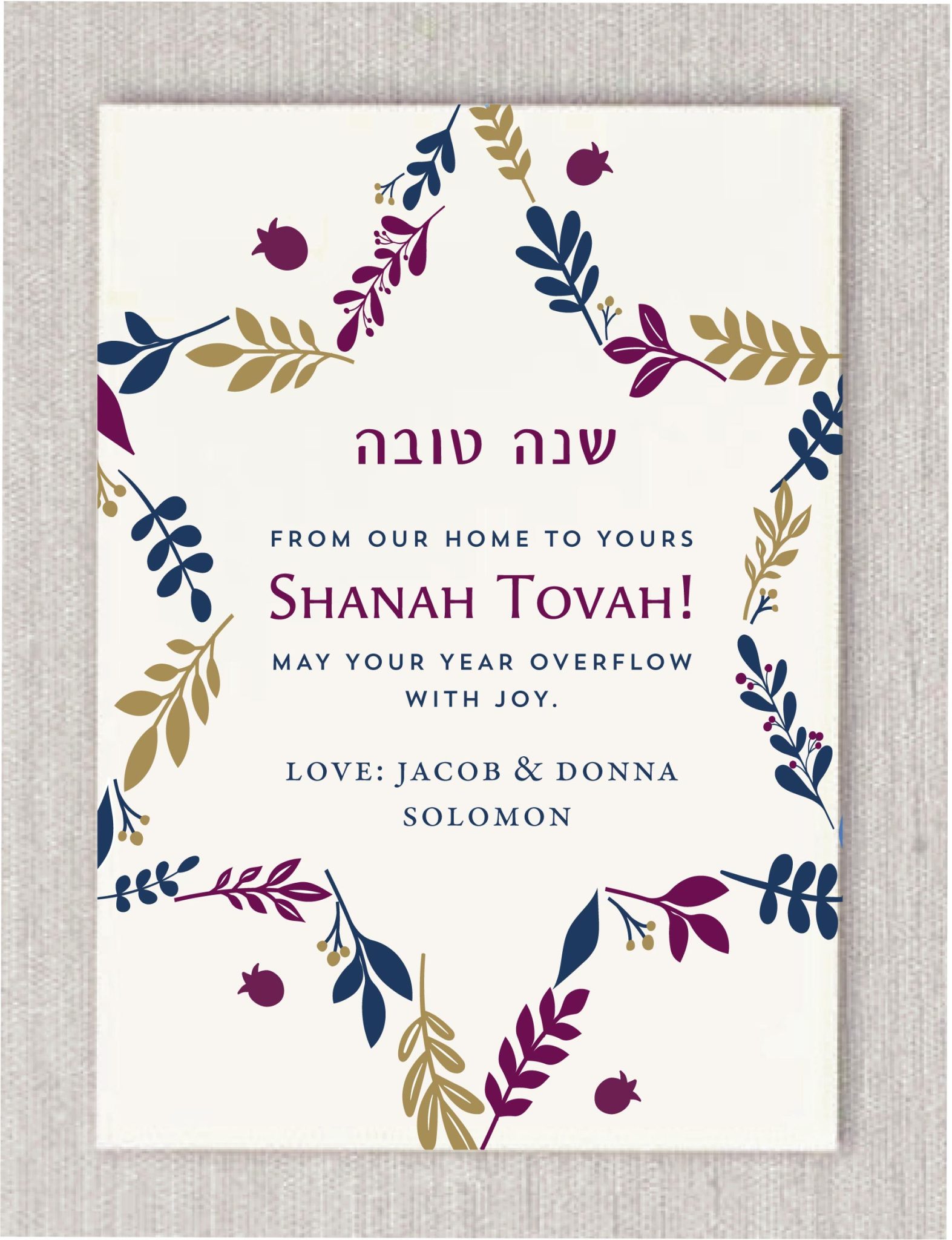 Sweetness Rosh Hashanah Cards