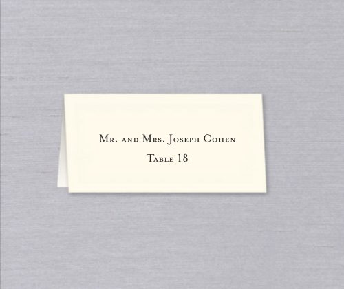 Custom Printed Wedding Place Card with Guest Name and Table Number