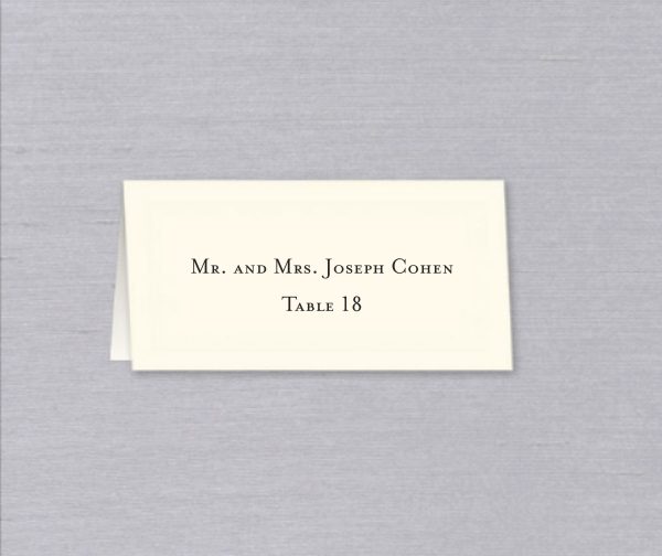 Custom Printed Wedding Place Card with Guest Name and Table Number