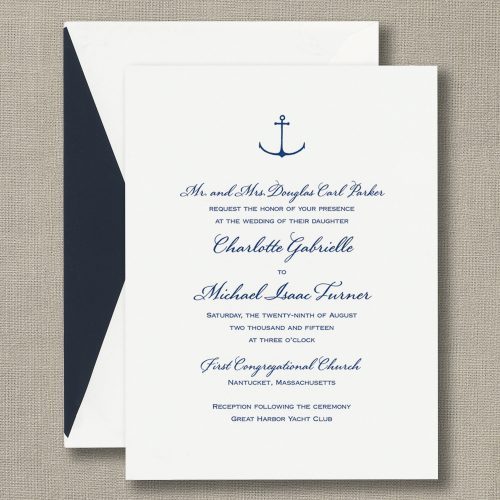 Personalized White Wedding Invitations