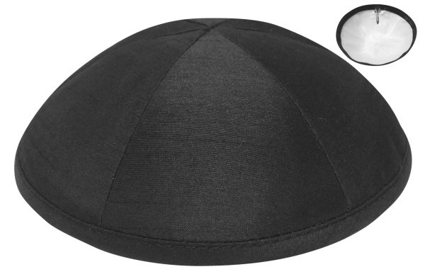 Black Raw Silk - Kippah