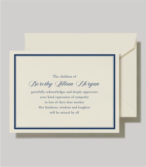Ecru Bar Paneled Sympathy Cards