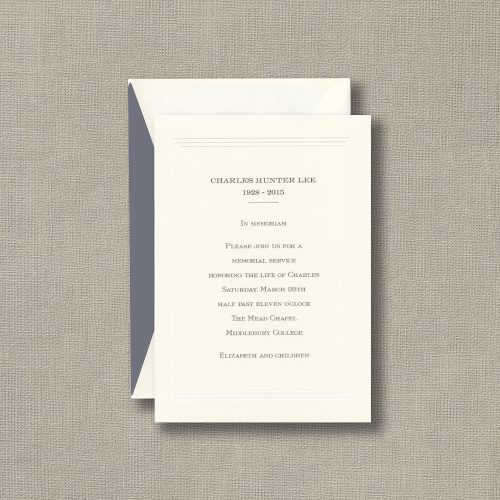 Memorial Service Invitation Cards