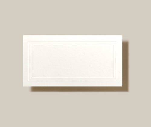 Pearl White Triple Debossed Bulk Place Card