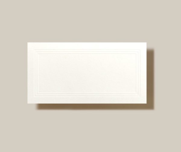 Pearl White Triple Debossed Bulk Place Card