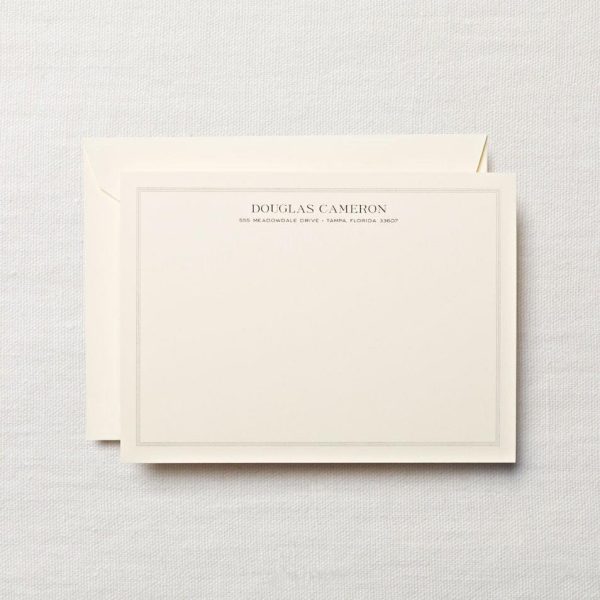 Ecruwhite Large Correspondence Card with Frame