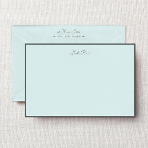 Hand Bordered Beach Glass Correspondence Card