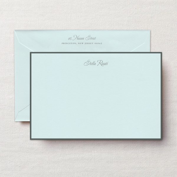 Hand Bordered Beach Glass Correspondence Card