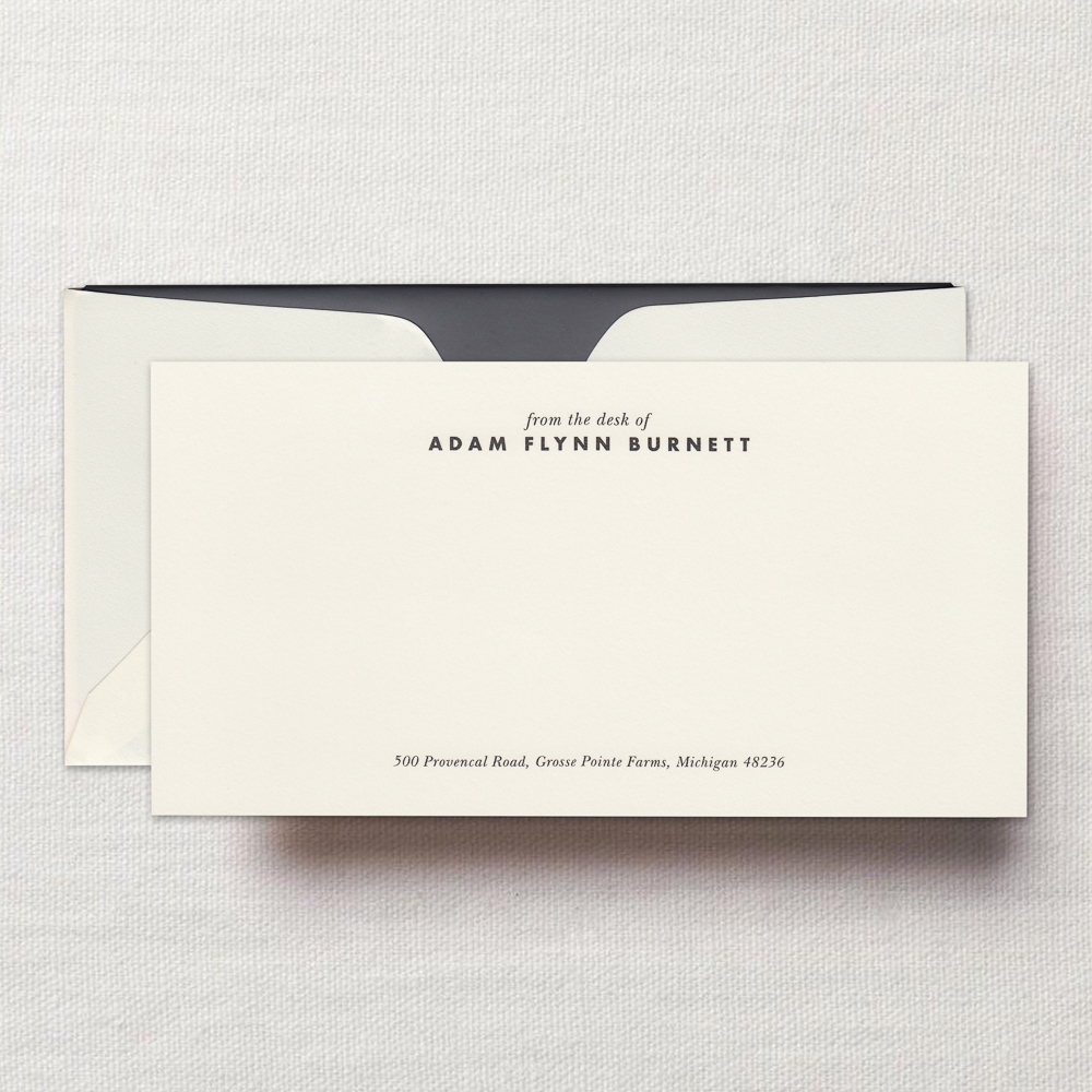 Langley Ecru Monarch Card Cohen Printing And Invitations
