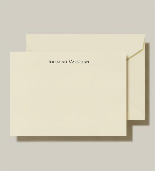 Timeless and Distinguished, Our Popular Modern Type – Personalized Stationery is Exquisitely Paired with Dark Smoke Ink, Making it the Ideal Choice for the Discerning Professional.