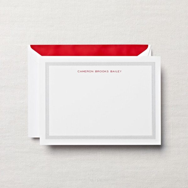 Pearl White Large Correspondence Card with Frame