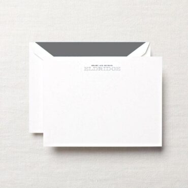 Pearl White Personalized Correspondence Card