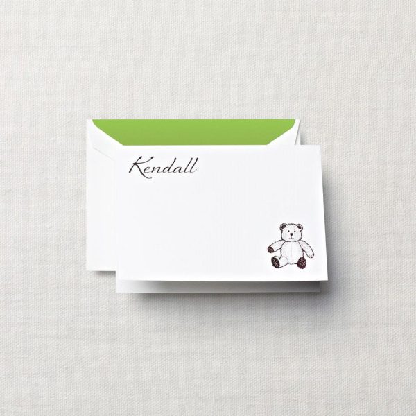 Personalized Pearl White Lightweight Note with Corner Motif