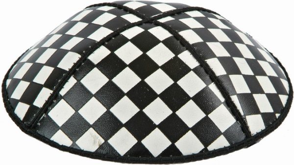 Checkerboard Leather Kippah
