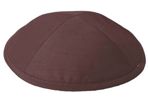Brown Pure Silk - Kippah