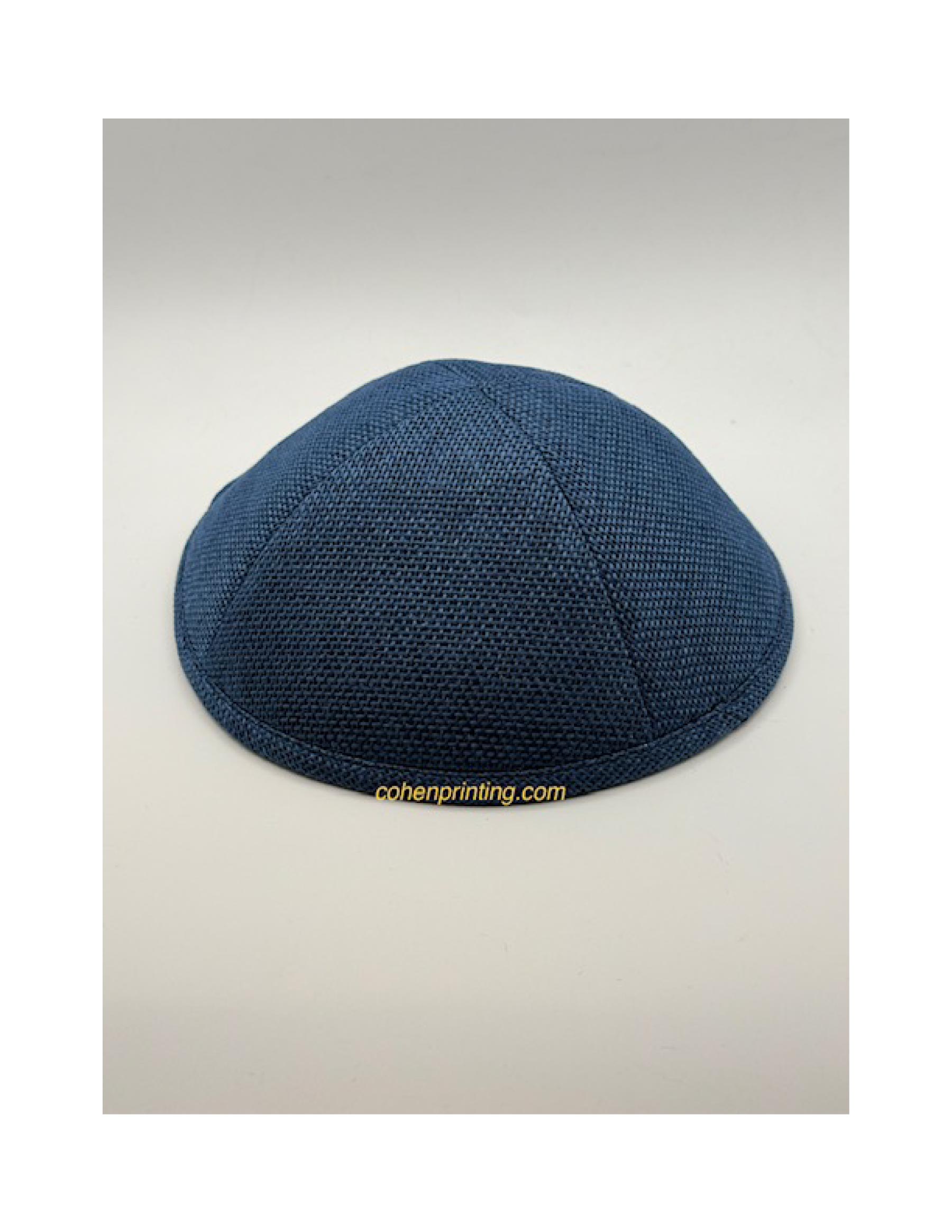 Navy burlap kippah