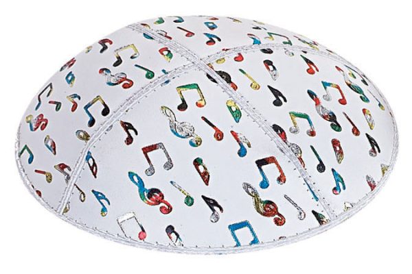 Music Note Leather Kippah