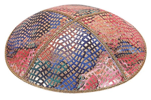 Collage Leather Kippah