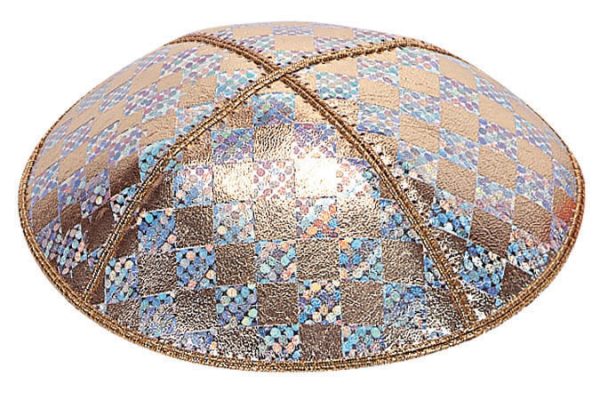 Plaid Leather Kippah