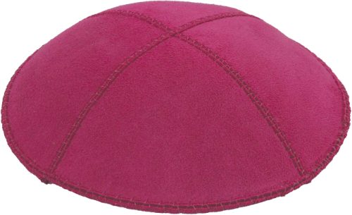 Fuchsia Suede with Trim Kippah
