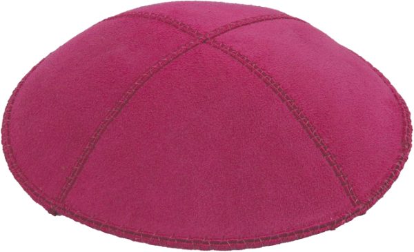 Fuchsia Suede with Trim Kippah