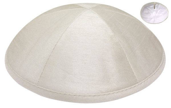 Ivory Pure Silk - Kippah
