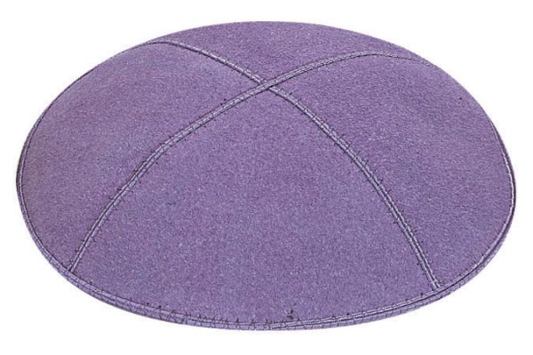 Lavender Suede with Trim Kippah