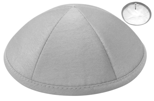 Light Grey Pure Silk - Kippah