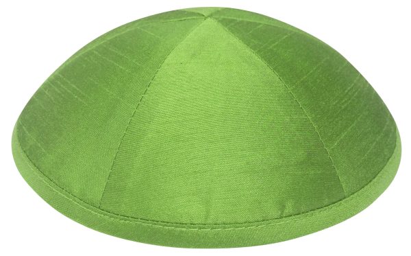 Lime Pure Silk - Kippah
