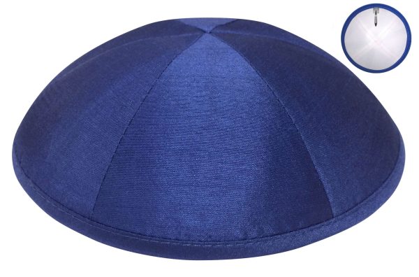 Royal Blue Pure Silk - Kippah