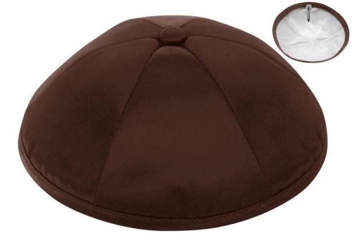 Brown Deluxe Satin - Kippah