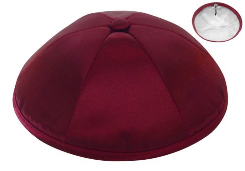 Burgundy Deluxe Satin - Kippah