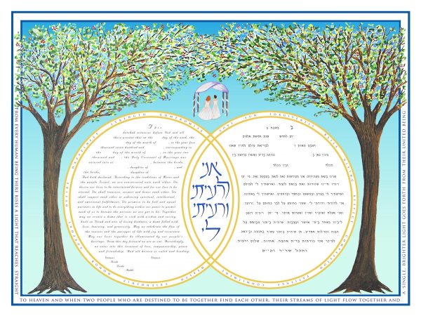 2-gether Wedding Rings - Female Ketubah