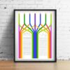 Rainbow Menorah Custom Jewish Ketubah