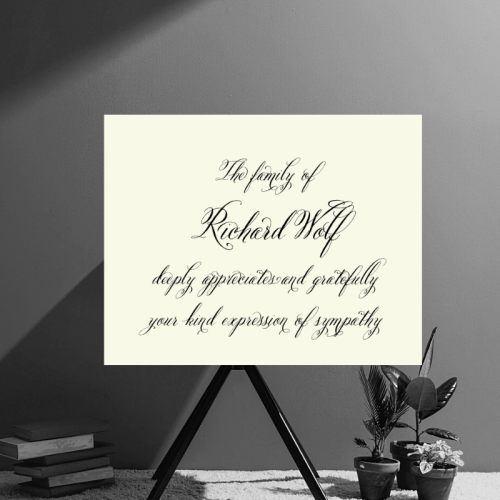 Elegant Calligraphy Sympathy Cards
