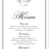 Celebration - White Wedding Menus & Custom Wedding Party Menu Cards