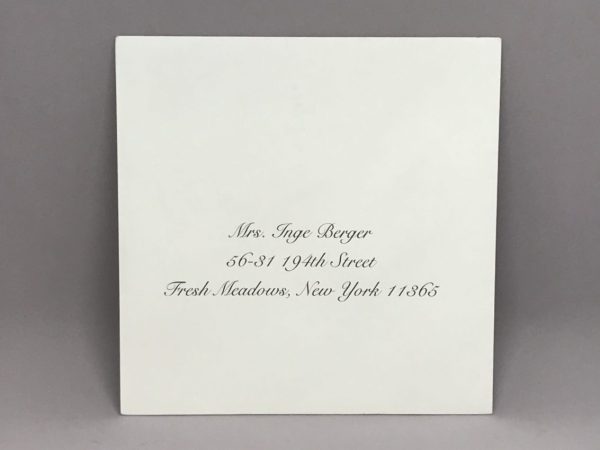 Save time by opting for calligraphy envelope guest addressing with your order, featuring guest addressing tailored to match your unique style. This ensures that upon receiving your invitations, they will be ready for mailing, complete with addresses professionally printed directly onto your envelopes. The font and color will seamlessly match your invitations, creating a cohesive theme, unless you specify changes to the color or fonts. Select your desired quantity, customize your envelope online, and complete your order. Email us your guest addressing list file, and we'll create a layout for your approval. Upon receiving the layout, carefully review it and make any necessary changes or corrections.