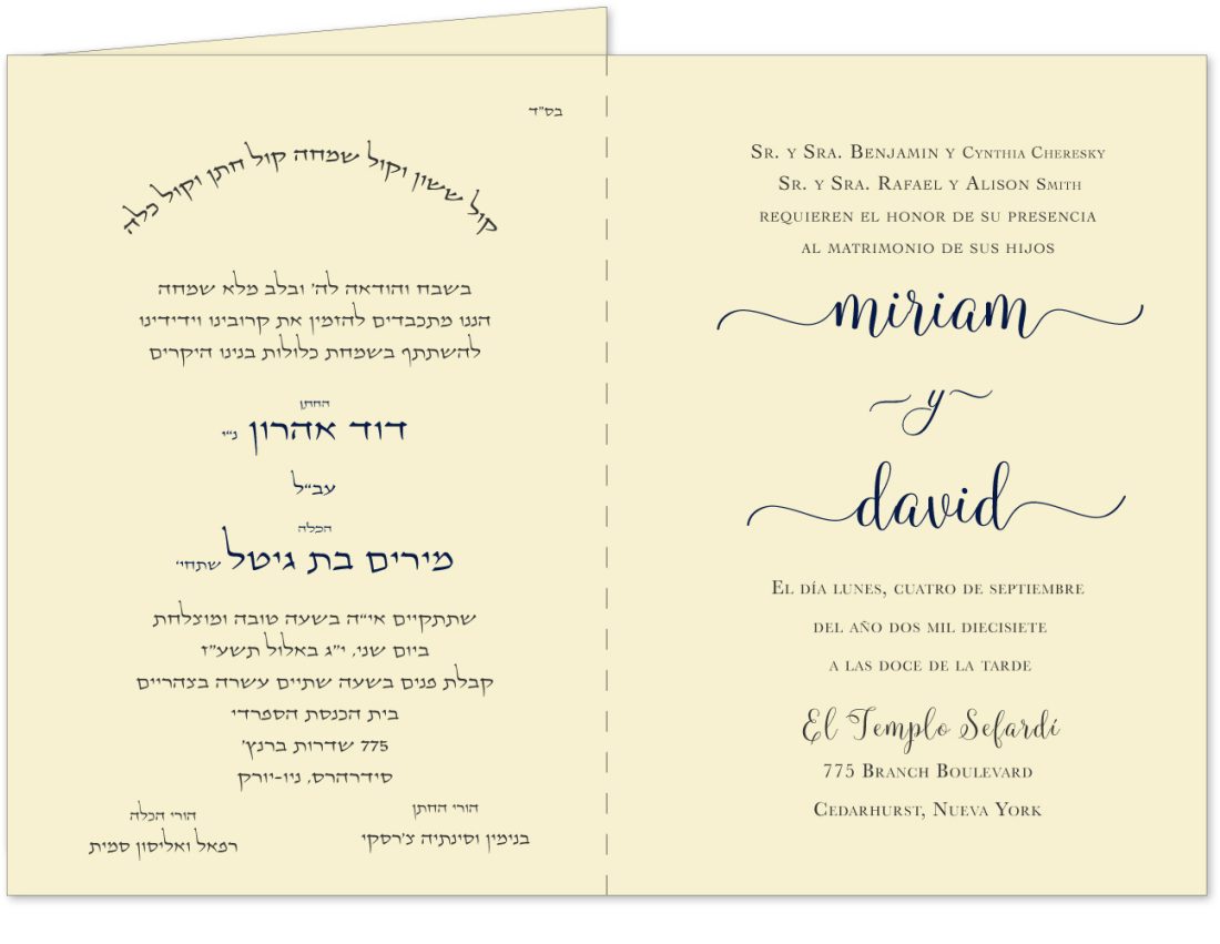 I am my beloved Bilingual Wedding Invitation - page 2-3