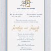 Celebrate your love with a wedding invitation that captures the essence of tradition through a lens of modern elegance. This design features a sophisticated border created by two delicate lines of navy and gold that frame your details with a regal and timeless touch. At the very top the word Ahava appears in a classic Hebrew font alongside Love in English to set a tone of universal warmth and heritage. The layout is thoughtfully crafted for couples who desire a bilingual feel without the density of a full dual language document. Important details are presented in both Hebrew and English to ensure all guests feel included while honoring your roots. The names of the parents are displayed in both languages as a tribute to family legacy. For the bride and groom a stunning gold ink in a fancy script font serves as the centerpiece of the design. Beneath your names we include the translation of your Hebrew names and the significant Hebrew date to ground the occasion in Jewish history.
