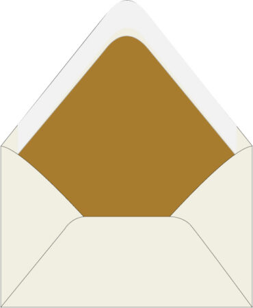 Gold Custom Hand Lined Envelope