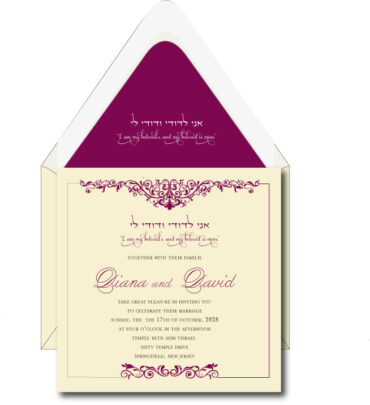 Vintage Floral Wedding Invitation