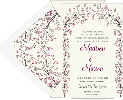 Sparkling Canopy Wedding Invitation