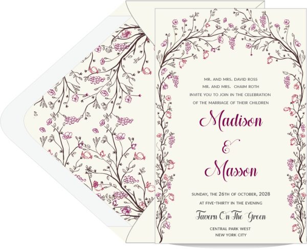 Sparkling Canopy Wedding Invitation