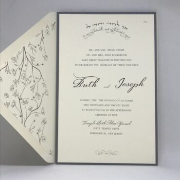 Lovely in Smoke Layered Wedding Invitation