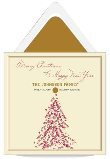 Unique Christmas Tree Stand Holiday Card