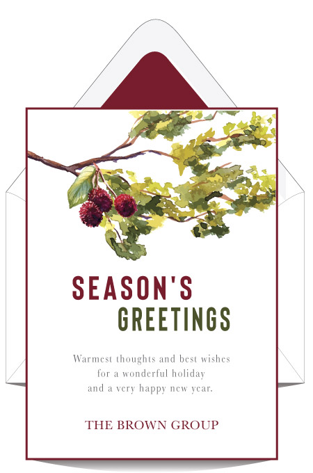 Beautiful Branch Holiday Card