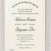 This understated yet refined Jewish wedding invitation features a single blind embossed border, creating a raised, stately frame that naturally draws attention to the details within. At the top, the timeless Hebrew verse 