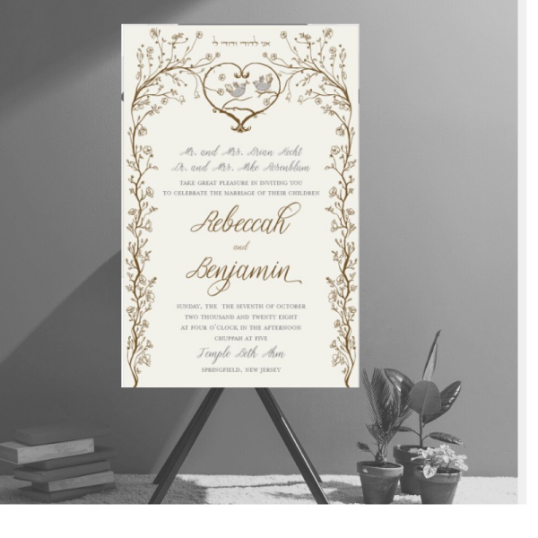 Love is Love Under the Chuppah Wedding Invitation