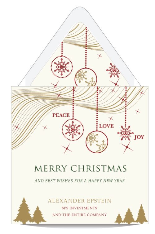 Peace, Love and Joy Holiday Card