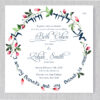 Watercolor Wreath I am My Beloved Wedding Invitation